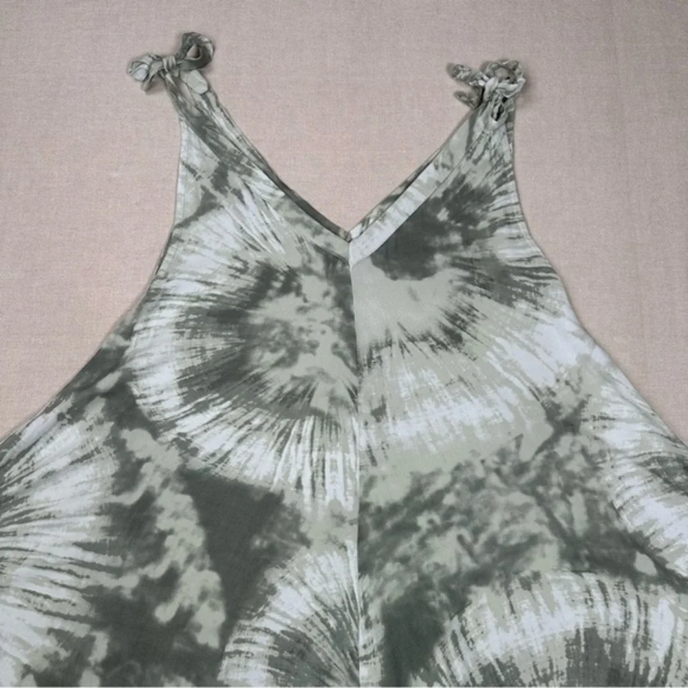 Venti6 Made in Italy Tie Dye Boho Maxi Dress Asymmetric‎ Handkerchief Hem Size S